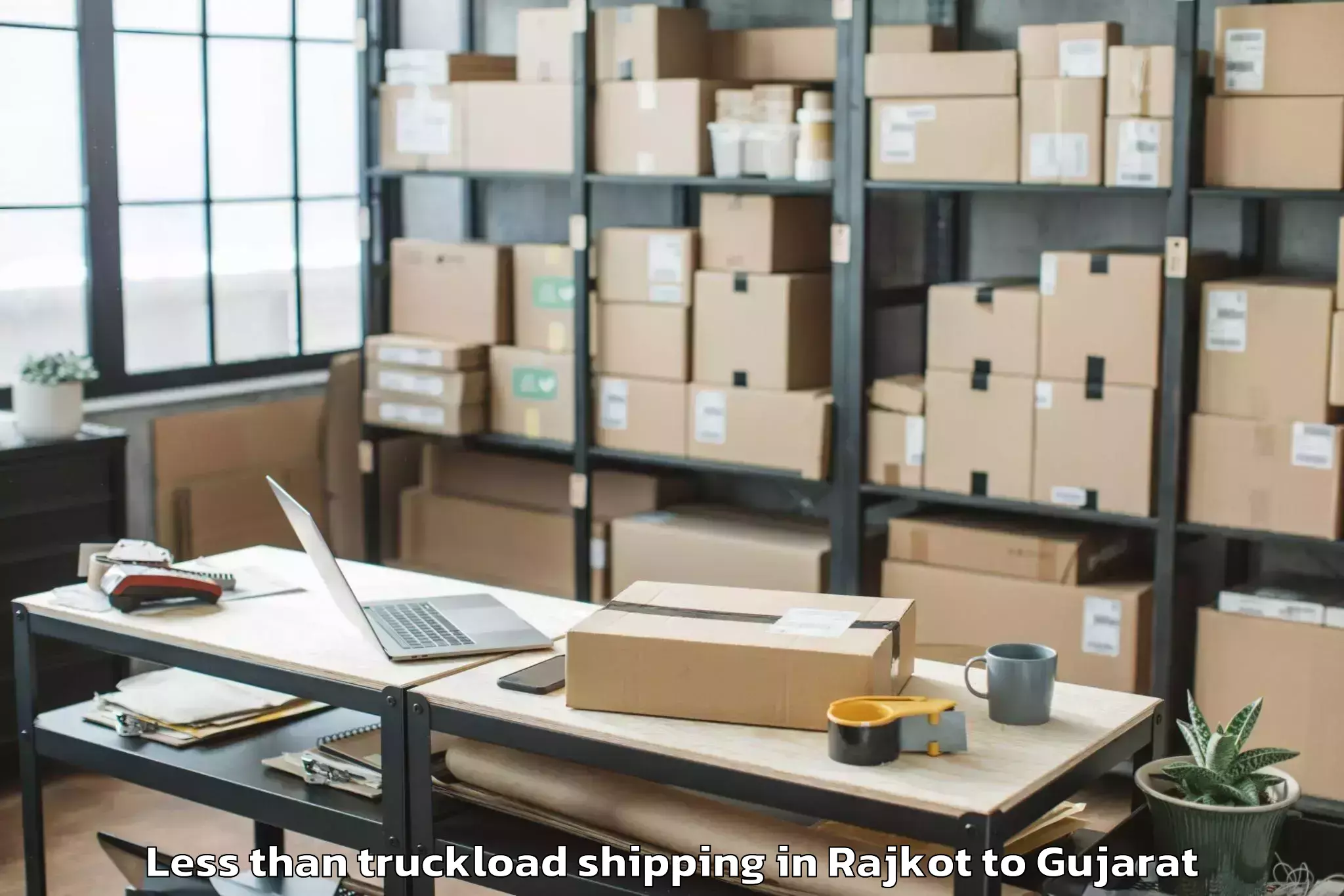 Professional Rajkot to Dhasa Less Than Truckload Shipping